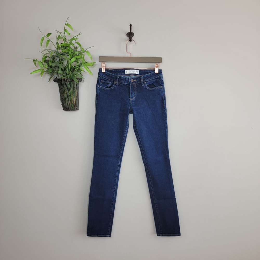 AF 4 Abercrombie & Fitch The Skinny Jeans Dark Blue Low Rise Jegging Stretch